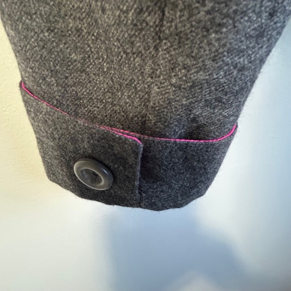 Vintage Valentino Crop Blazer, charcoal, wool, Size 10 - Picture 8 of 12